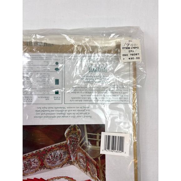 Bardwil Linens Christmas Tablecloth “Dickens Christmas” Design 52”x70” NOS 1990s - Picture 9 of 9